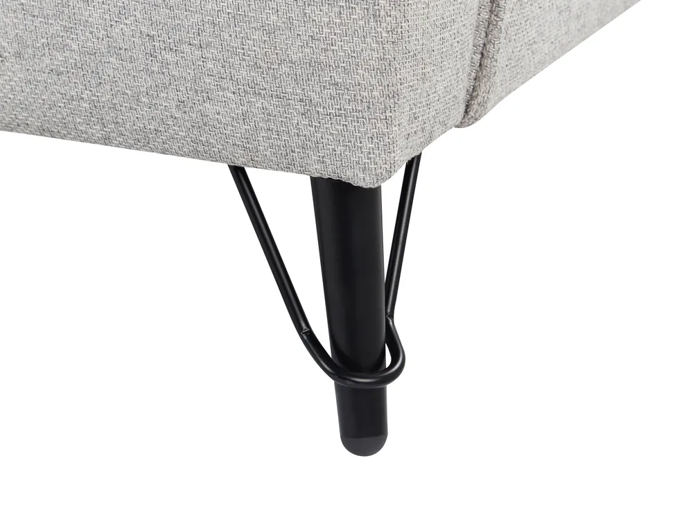 Living Room Set 5 Seater HOBRO Fabric Light Grey_949691