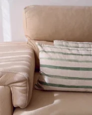 Throw Cushion KAFRA 30 x 50 cm Green Striped_997269