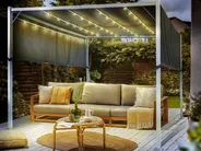Gazebo LED PARGA 310 cm 310 cm Metal Grey_900884