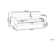 Sofa 3 Seater MOTALA Fabric Light Grey_757029