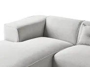 Corner Sofa 3 Seater DOLVA Fabric Light Grey Right Hand_987085