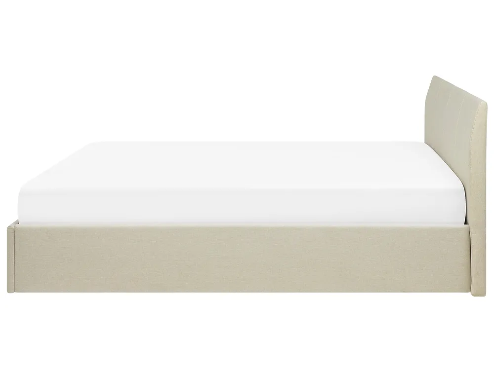 Ottoman Bed ORBEY Fabric Light Beige 180 x 200 cm (EU Super King)_728220