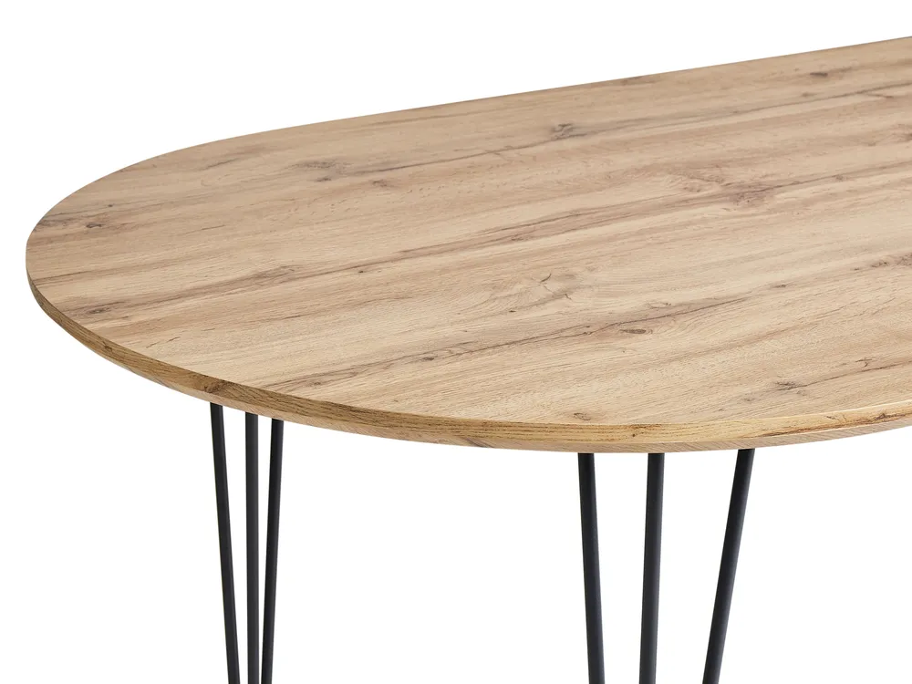 Dining Table CAVELL Light Brown 160 cm 90 cm_975439