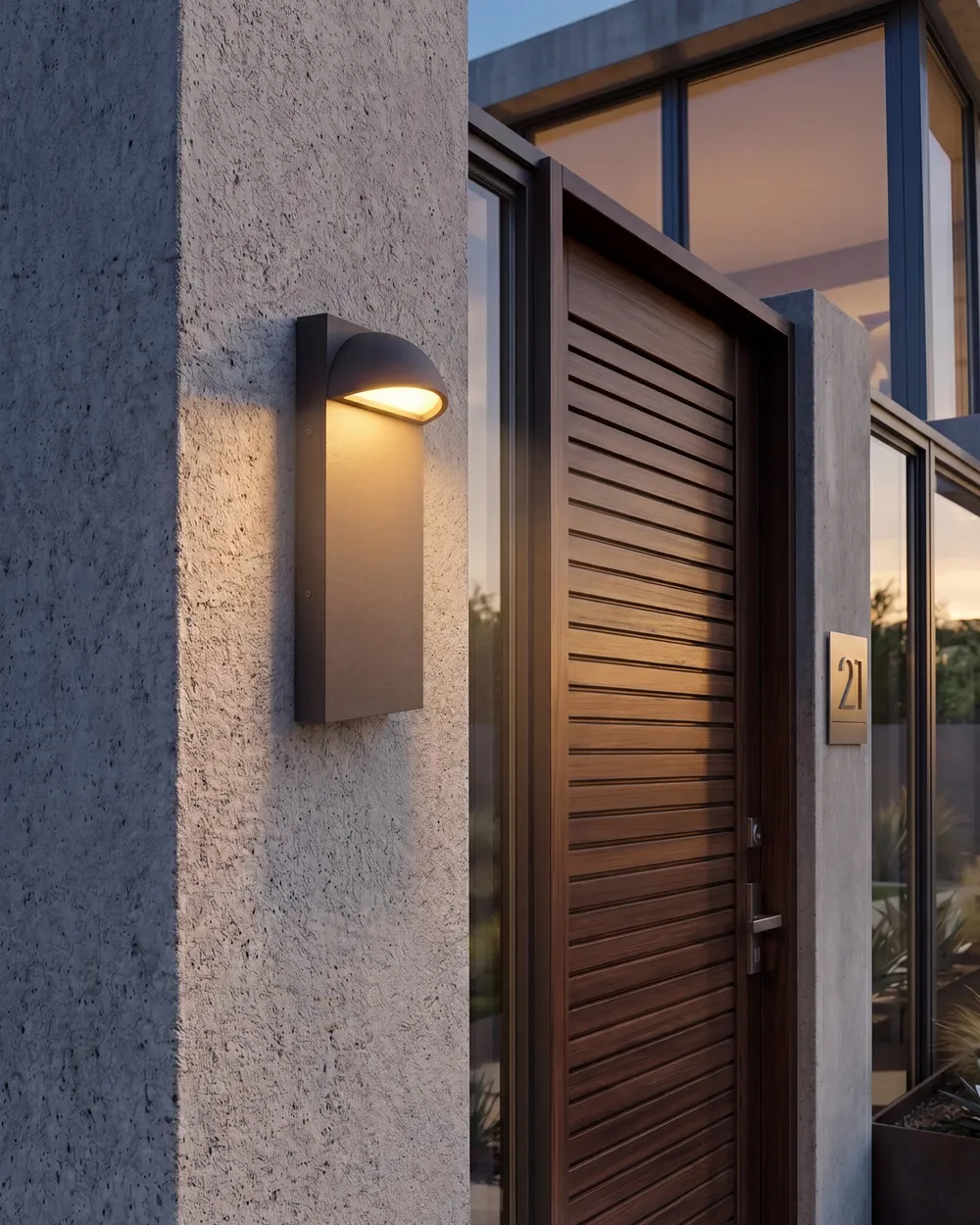 Outdoor LED Wall Light SAJUR Black