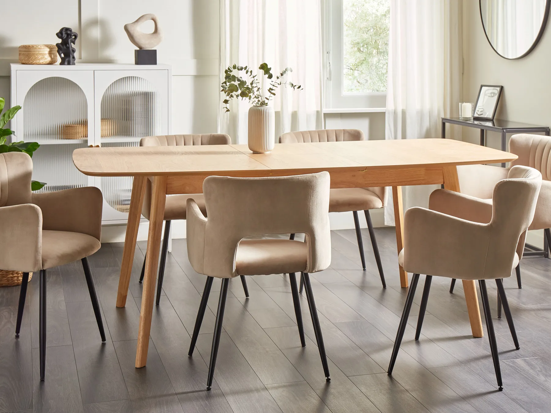 Extending Dining Table MADOX Light Oak 150/190 cm 90 cm_858498