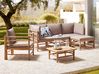 Garden Lounge Set with Table 5 Seater CERRETO Bamboo Taupe Left Hand