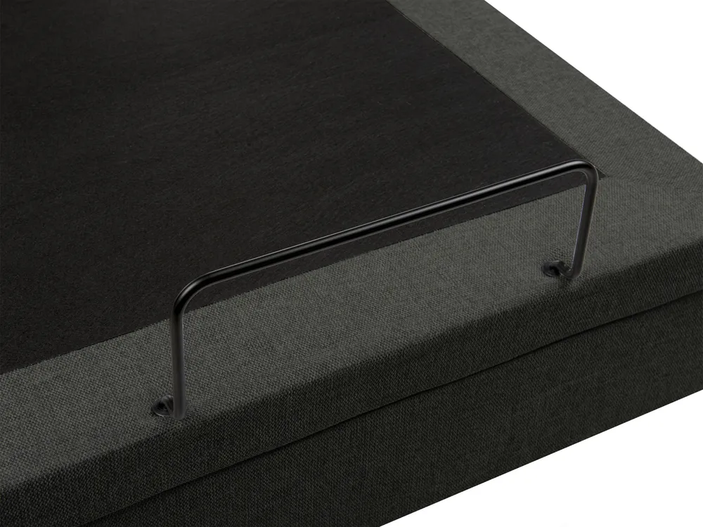 Adjustable Bed without Headboard Fabric DUKE II 90 x 200 cm (EU Single) Dark Grey_987320