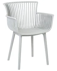 Set of 4 Garden Chairs PESARO Light Grey_862692