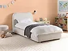 Ottoman Bed BLAGNAC Fabric Off-White 90 x 200 cm (EU Single)