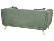 Sofa 2 Seater HABO with Ottoman Fabric Green_1076891