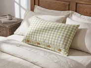 Throw Cushion TALYA 40 x 60 cm Olive Green Checked_902178