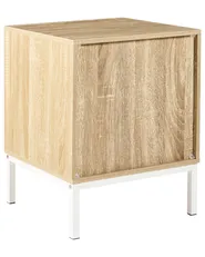 2 Drawer Bedside Table ROYALLA Light Brown_1021413