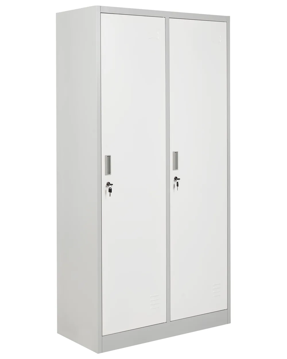 Double Door Storage Locker ATHLETE Metal Grey/ White