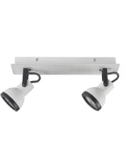 Spotlight med 2 lampor BARO Justerbar Metall Vit_828866