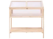 Växthus för balkong ARANOVA 80 cm 58 cm Granträ Ljusbrun_1024072