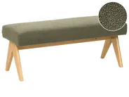 Upholstered Bench TAMRE Boucle Green/ Light Brown_985157