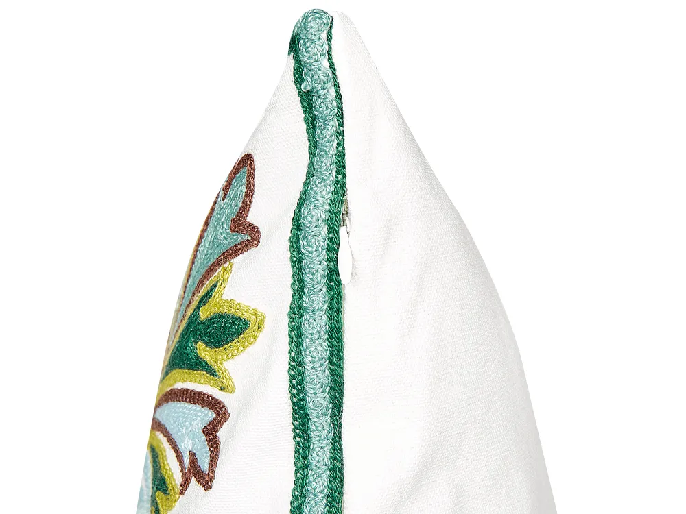 Set med 2 prydnadskuddar ELANITE 45 x 45 cm Bomull Grön Orientaliskt tryck_902951