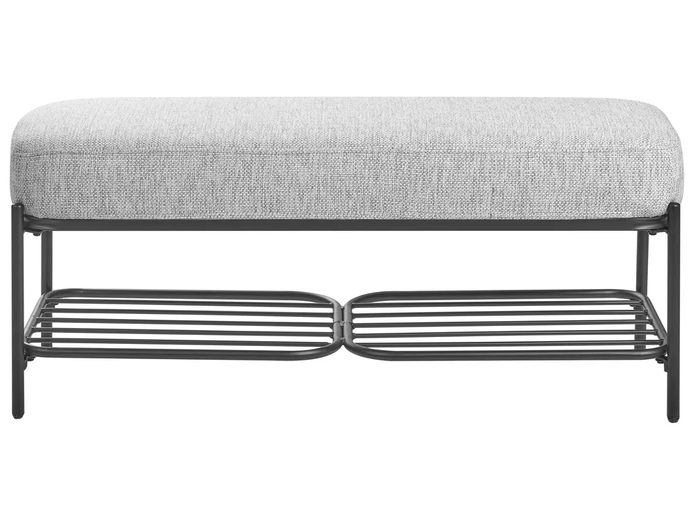 Shoe Bench TRUCKEE Fabric Grey_1059073