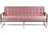 Bäddsoffa 3-sits MARSTAL Sammet Rosa