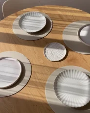 Set of 16 Dinnerware NETTLE Stoneware Off-White_997590