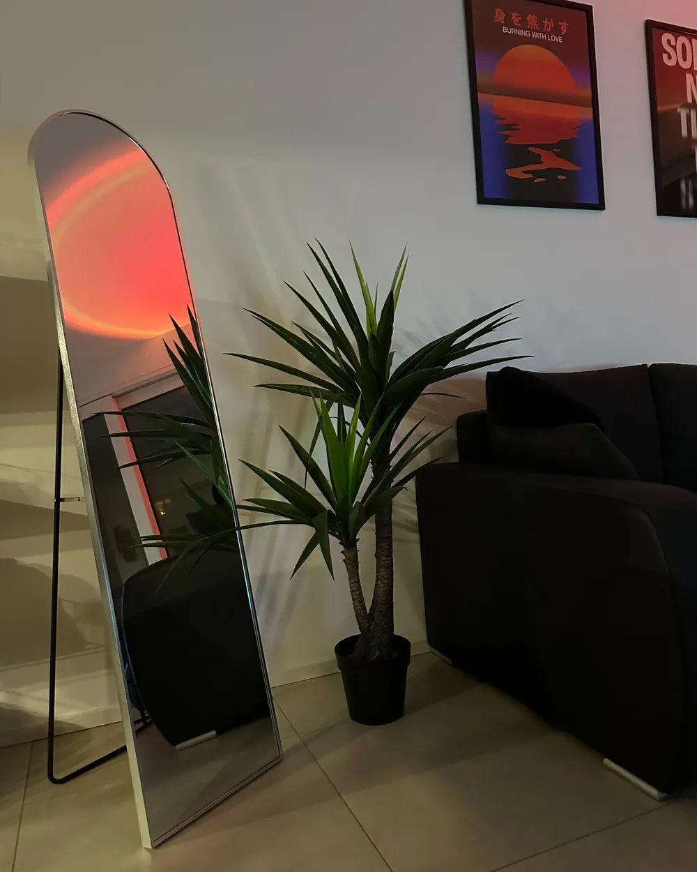 Standing Mirror BAGNOLET 150 cm Metal Silver_982822