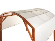 Gazebo SCOPELLO 303 cm 300 cm Fir Wood Brown/ Beige_967144