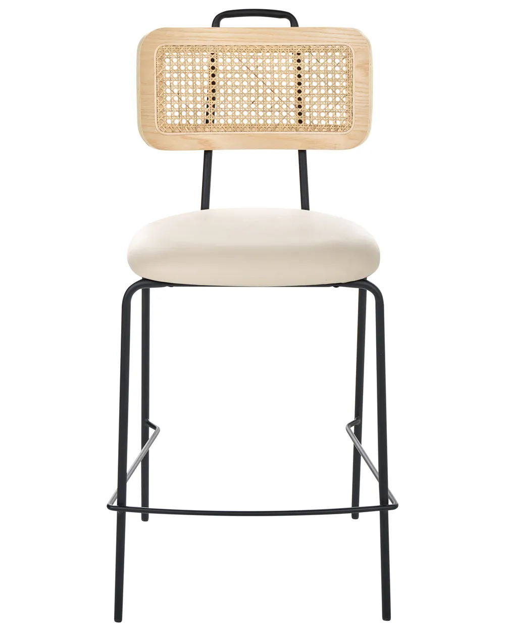 Set of 2 Bar Chairs ADELANTO Light Beige_1039786