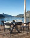 Set of 4 Garden Chairs GUBBIO Black