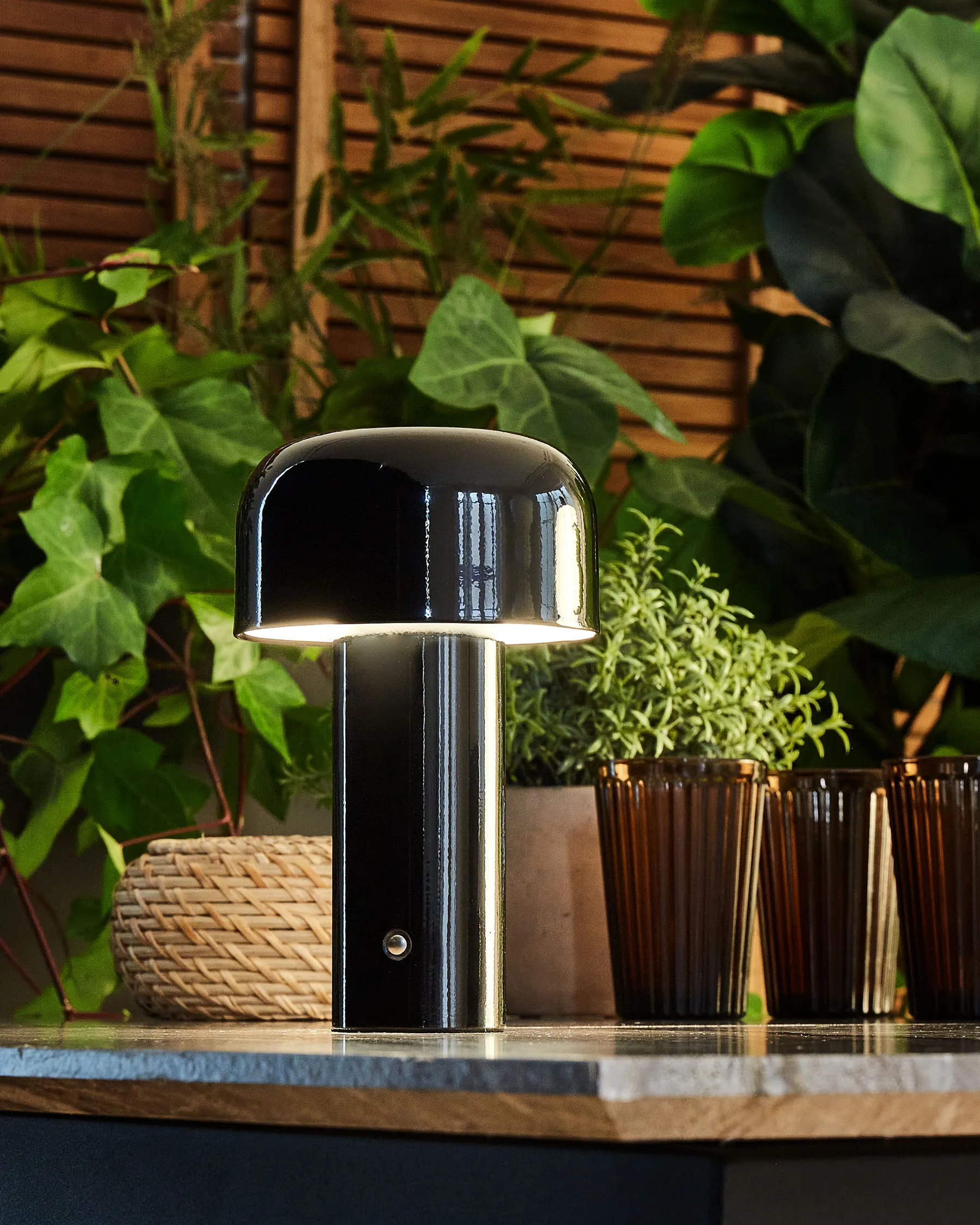 Wireless LED Table Lamp BESOS with Dimmer Metal Black_940944