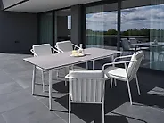 Garden Dining Table TOLENTINO 180 cm 90 cm Stone Effect Travertine Effect_1175537