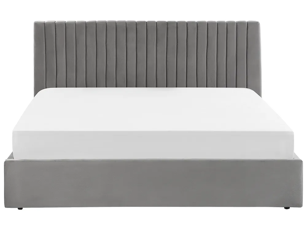 Ottoman Bed VION Velvet Grey 180 x 200 cm (EU Super King)_826764