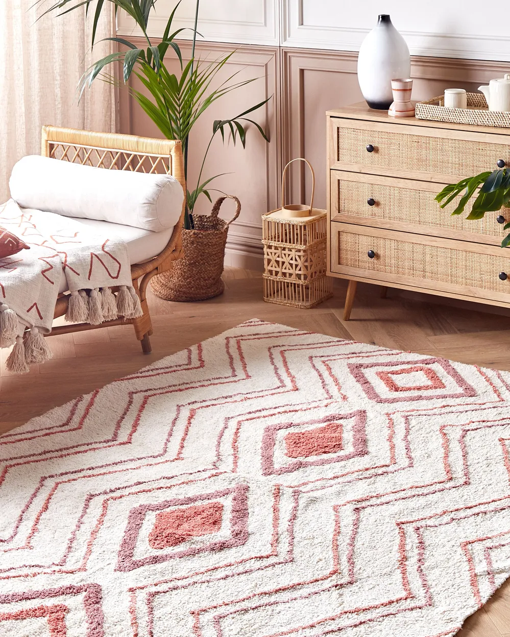 Matta KASTAMONU Beige 140 x 200 cm Bomull_1080784