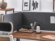 Desk Screen WALLY 160 x 40 cm Dark Grey_800725