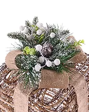 Set of 3 Christmas Decorations LED VALKAMA 54/45/30 cm Christmas Gifts Brown_1179486
