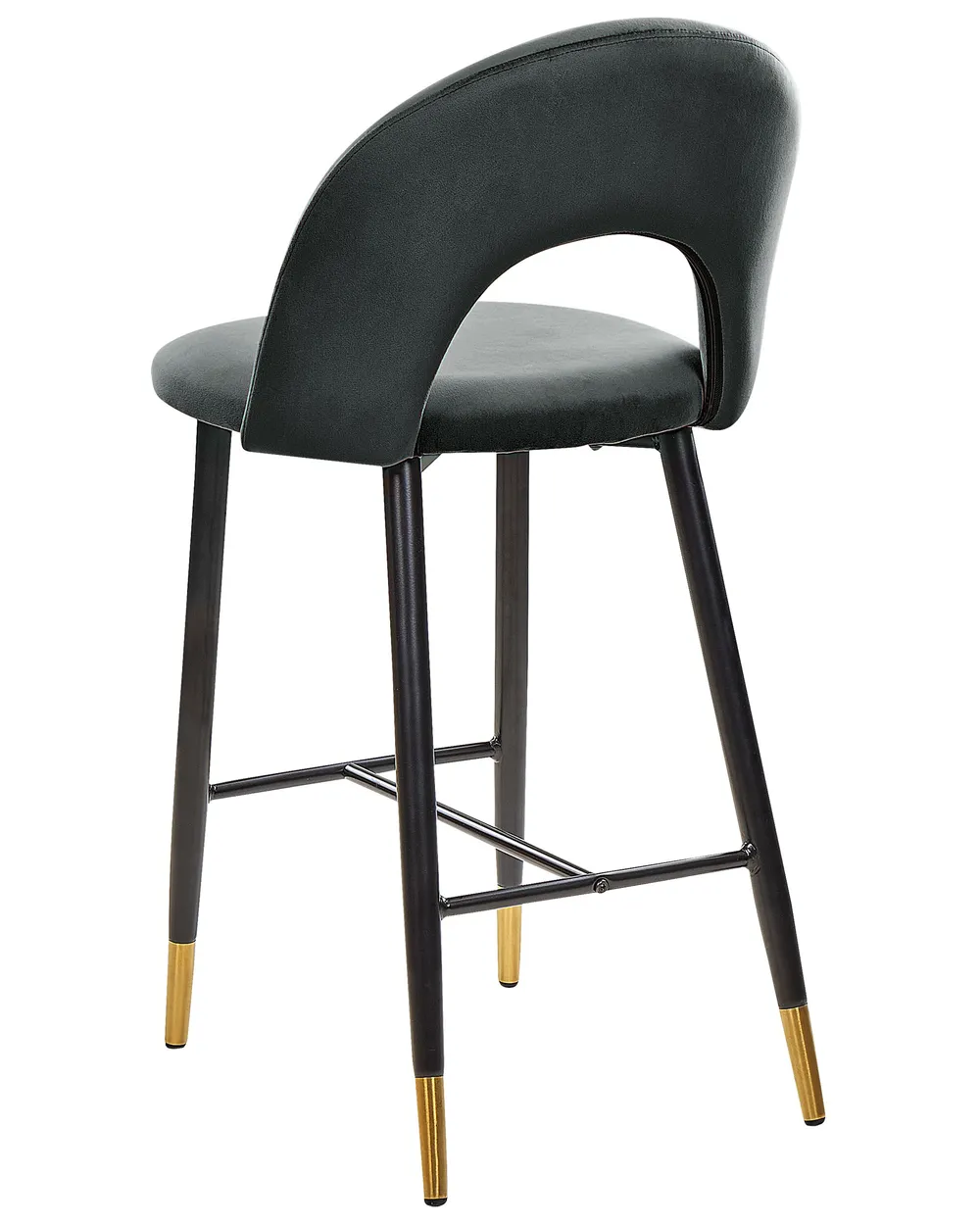 Set med 2 barstolar FALTON Sammet Svart_795827