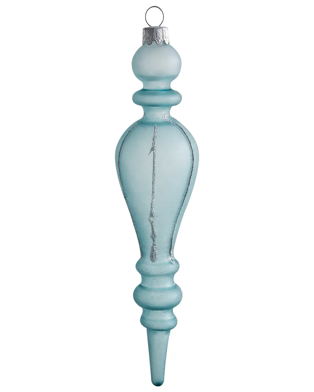 Set of 35 Baubles SNOWFALL Glass Blue_1028582