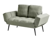 Sofa Bed 2 Seater BREKKE Fabric Light Green_1068048