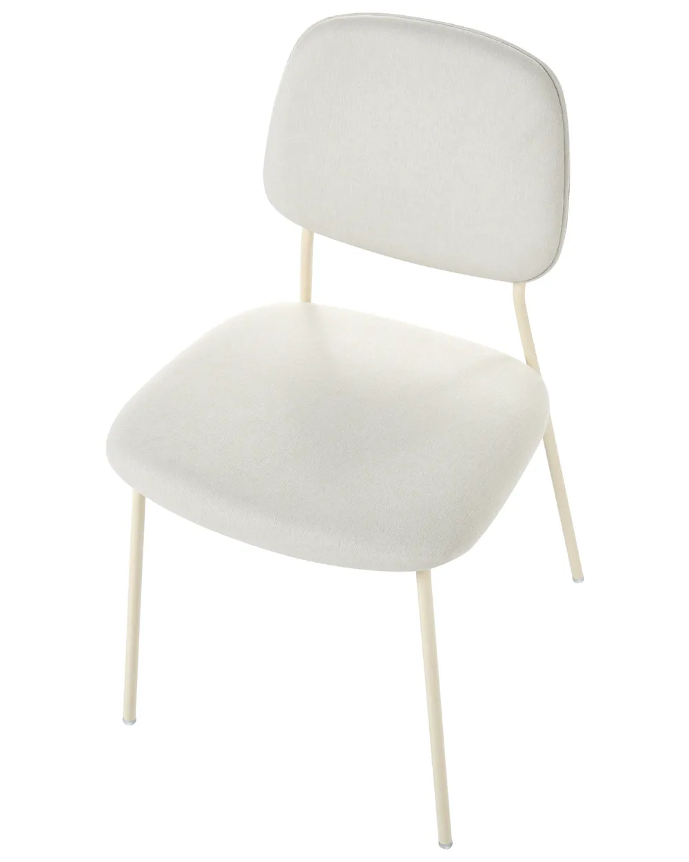 Set of 4 Dining Chairs RILEY Fabric Off-White_1039705
