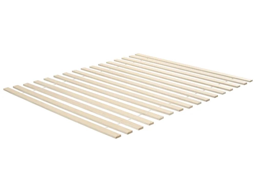 Bed Pine Wood ECHALLON 180 x 200 cm (EU Super King) Light Brown_1113488