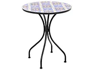 Bistrobord SIPONTO 60 cm 60 cm Metall Hvit/blå_1155814