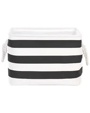 Set of 3 Baskets DARQAB Cotton Black/ White_849755