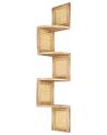 4 Tier Shelving Unit ALDER 101 cm Paulownia Wood Light Brown