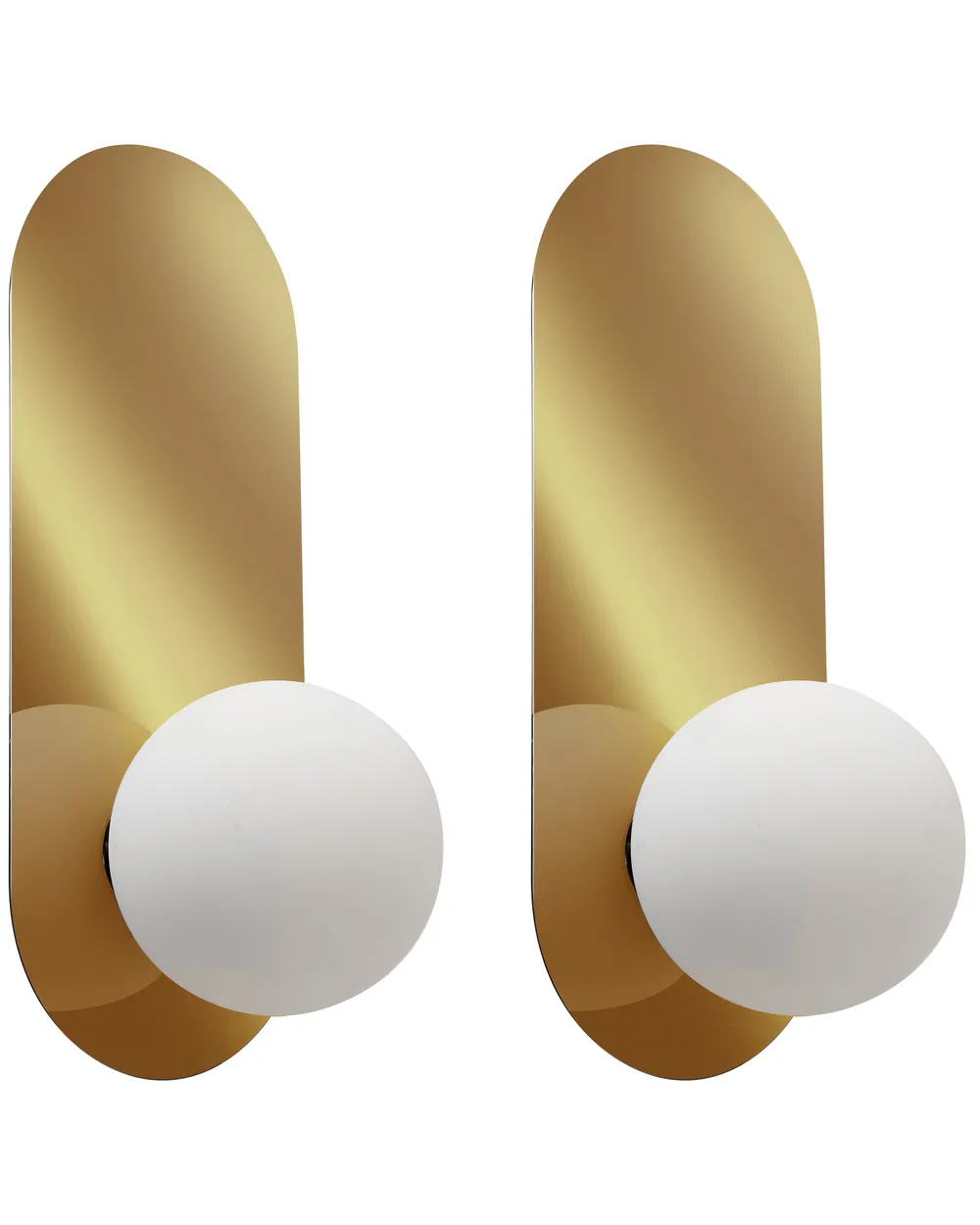 Set of 2 Wall Lamps LEISI Gold