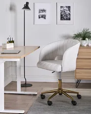 Desk Chair KATONAH Boucle Off-White_1016659