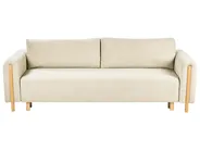 Sofa Bed 3 Seater KVAM with Storage Boucle Off-White_1021861