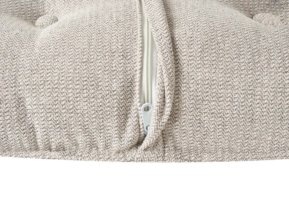 Corner Sofa 3 Seater DOLVA Fabric Light Beige Left Hand_985923