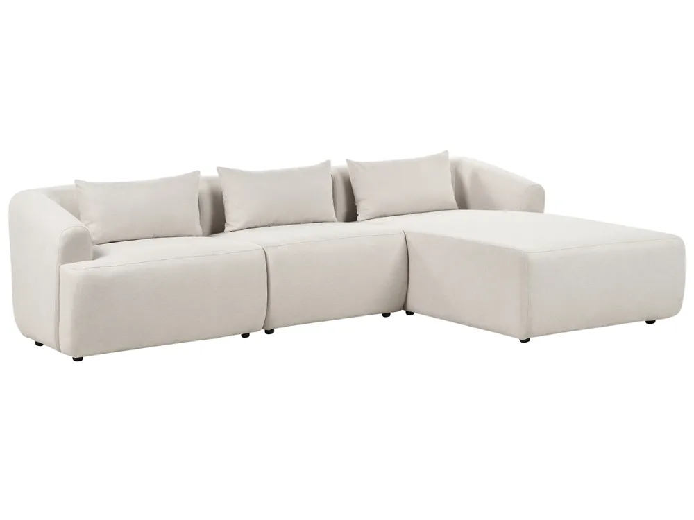 Corner Sofa 3 Seater SVANSELE Fabric Light Beige Left Hand_901605