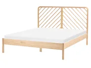 Bed Pine Wood SEPHOS 160 x 200 cm (EU King Size) Light Brown_1079468