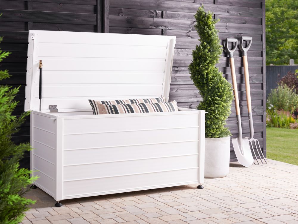 Säilytyslaatikko CAMPALTO 123 cm 60 cm Metalli Valkoinen