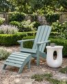 Garden Chair ADIRONDACK with Footstool Turquoise